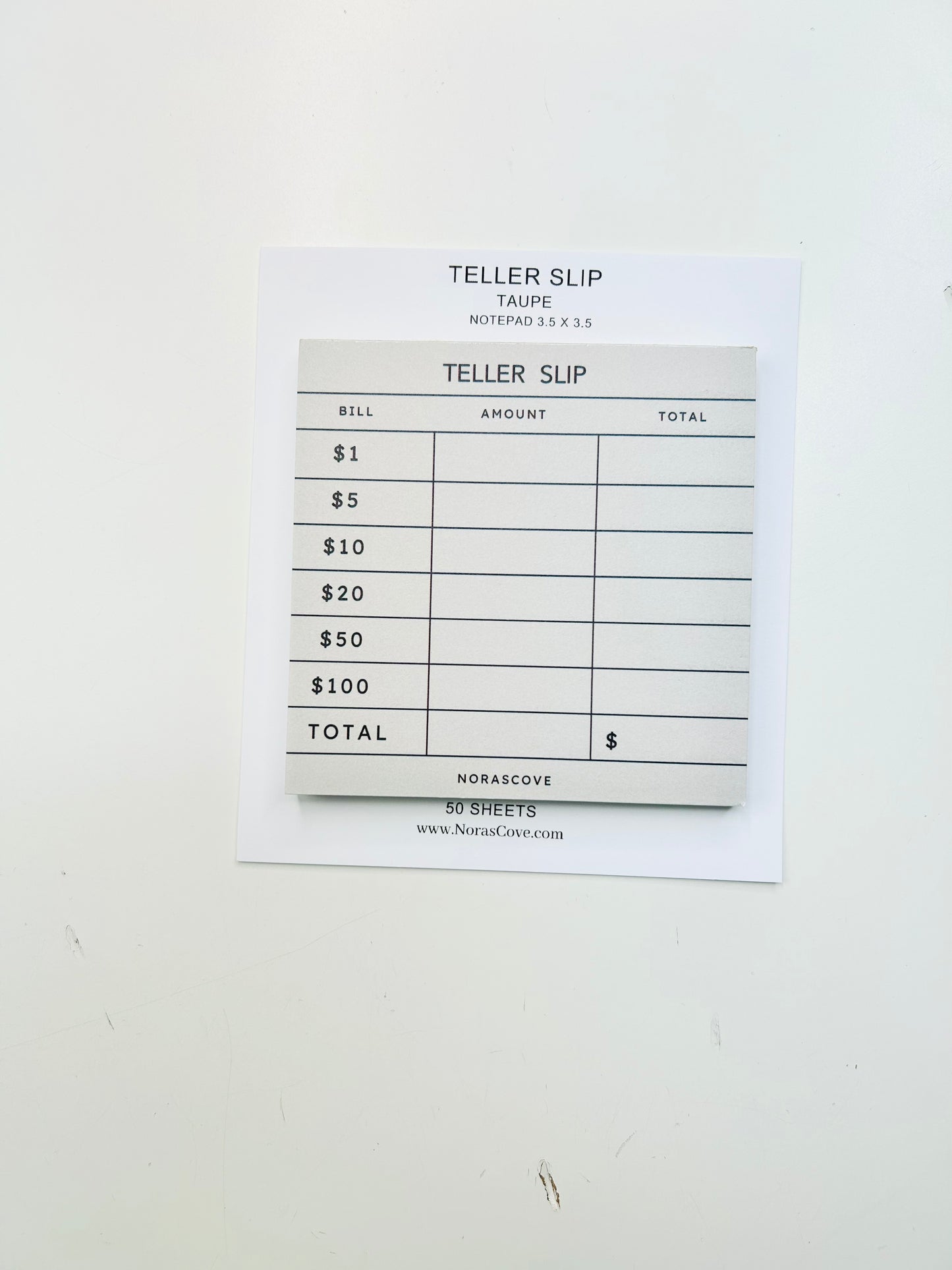 TELLER SLIPS NOTEPAD