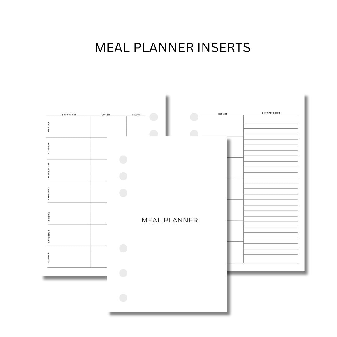 Meal Planning Inserts