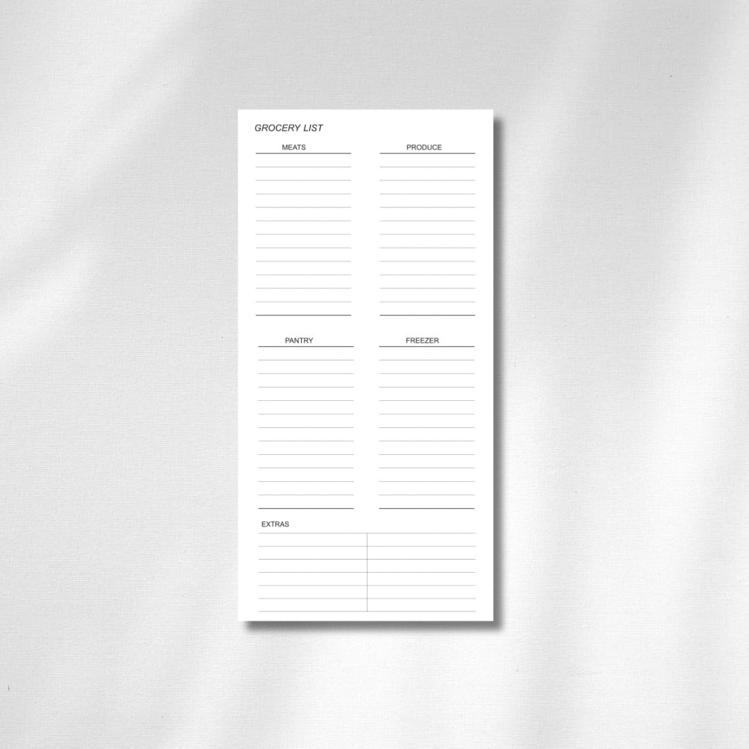 Grocery List Notepad