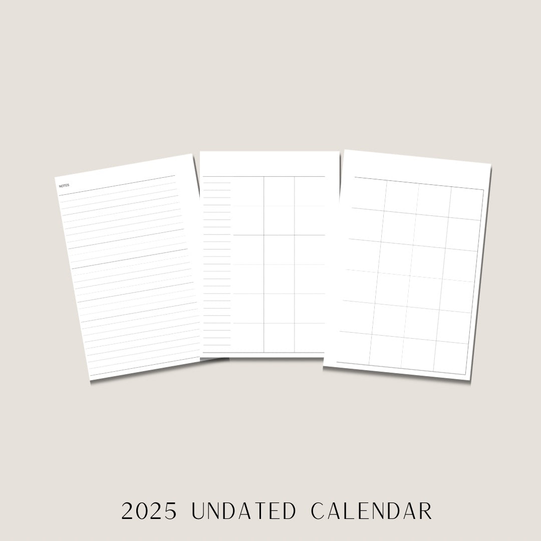 2025 Undated Calendar