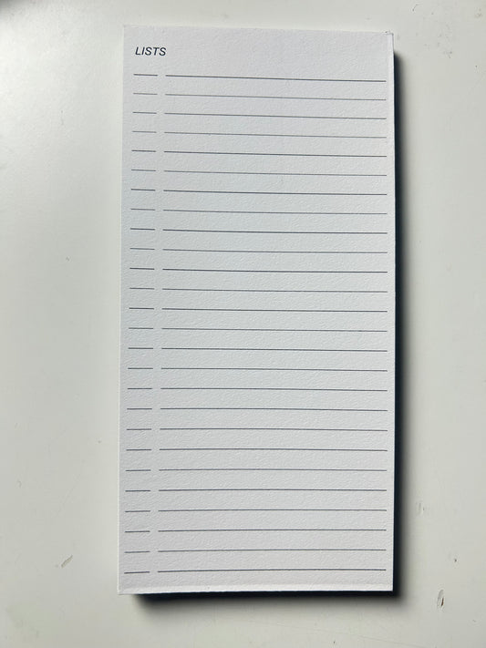 List notepad