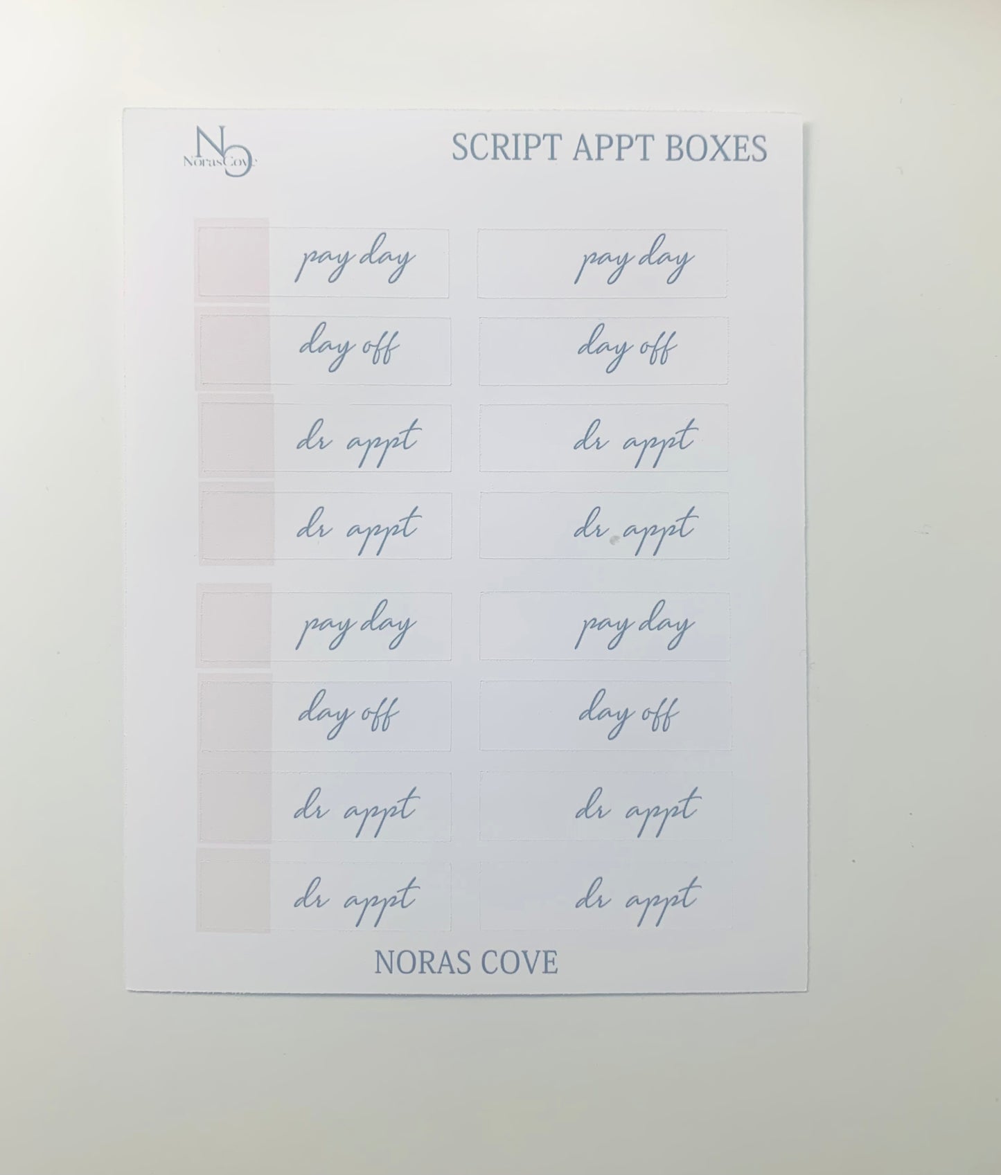 CUSTOM SCRIPT APPT BOXES