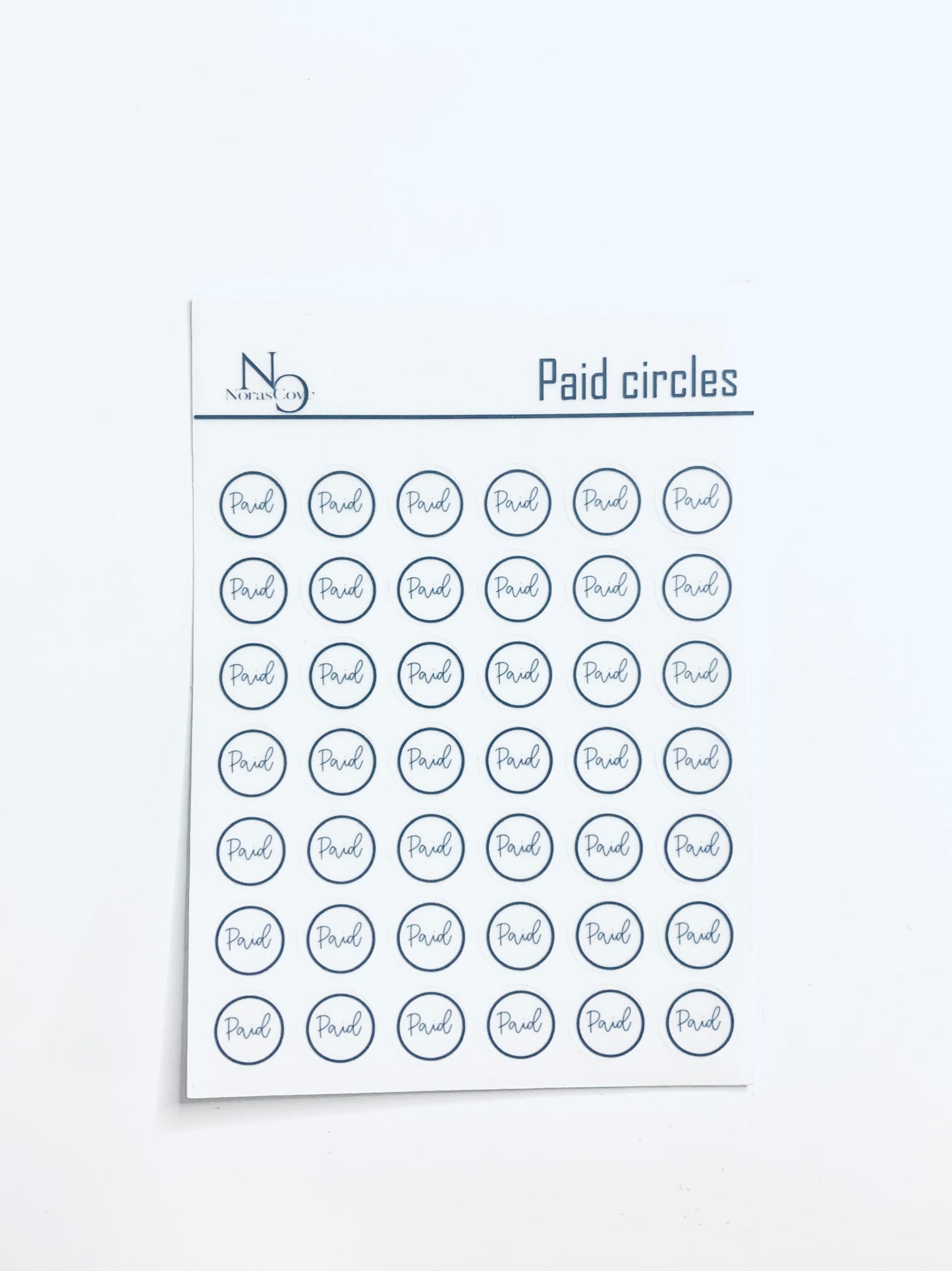 Paid | Due Circle Stickers